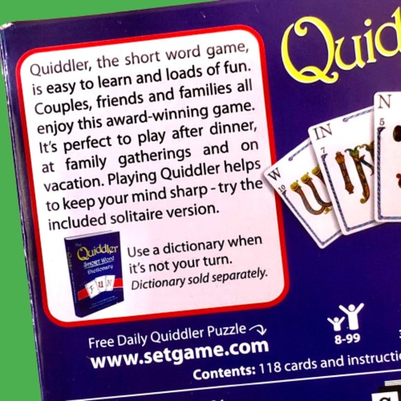 Quiddler The Short Word Card Game with Instructions Solitaire & Group Play - Picture 4 of 10